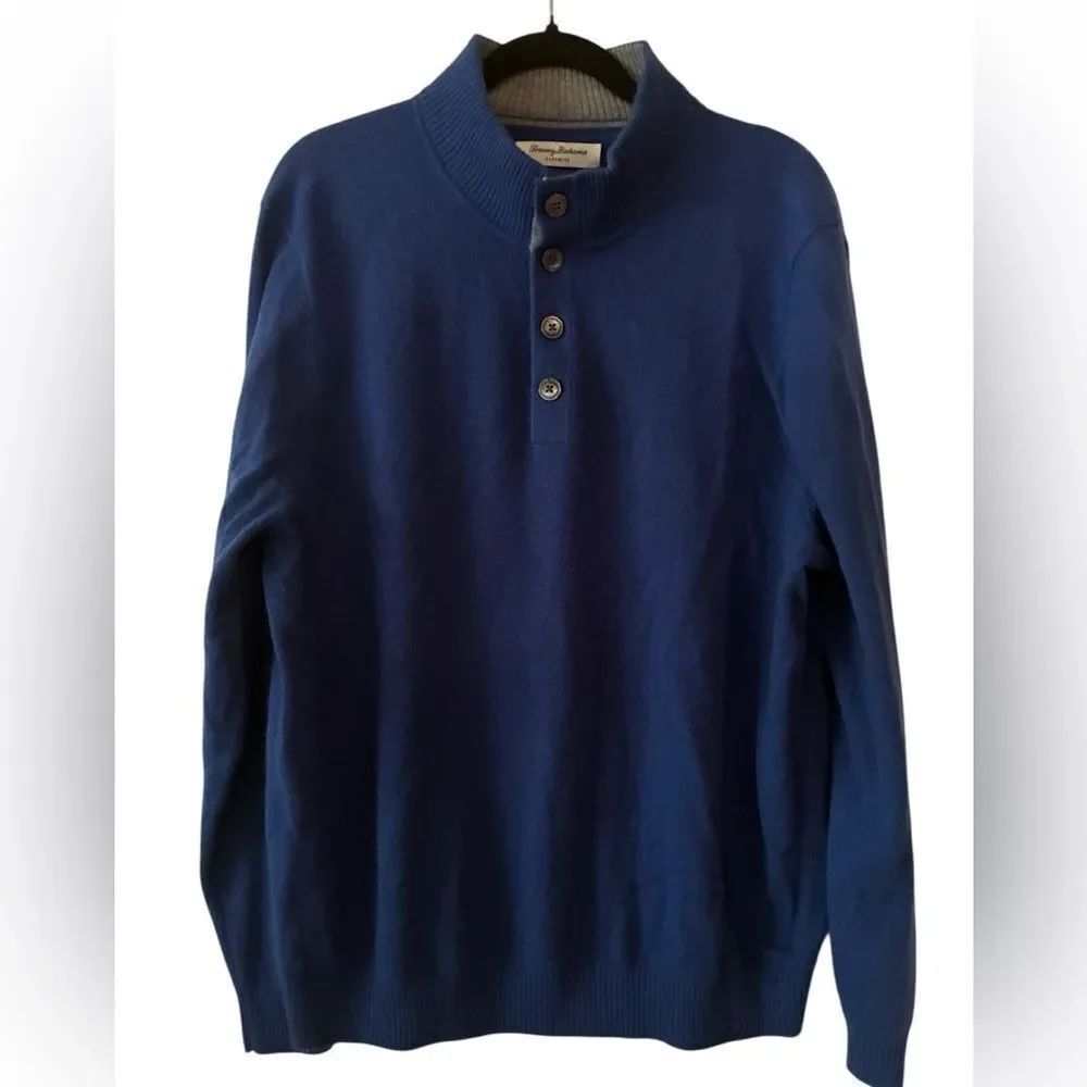 Tommy Bahama Royal Blue Crewneck Sweater Mens Size XL